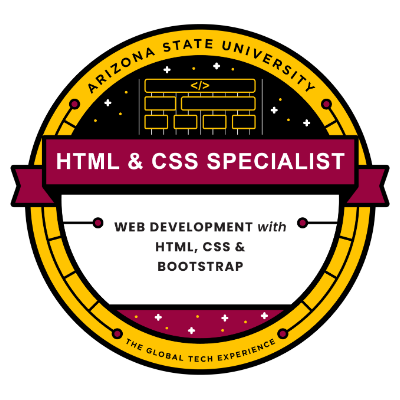 Arizona State University, global tech program badge