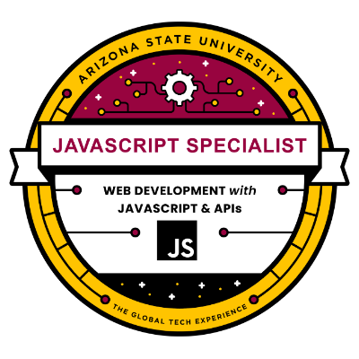 Arizona State University, global tech program badge